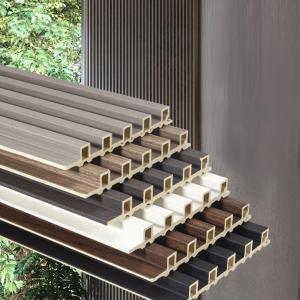 China Acoustic Interior wall decor wood 3d wall panel slat WPC Cldding WPC Fluted Wall Panels factory