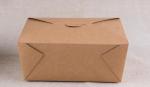 PE Film Coated Kraft Paper Lunch Box , 1100ml Oil Proof Disposable Packing Box