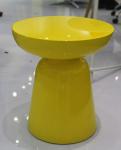 Yellow Arcylic Round Metal Coffee Table Small Indoor Customizable SGS