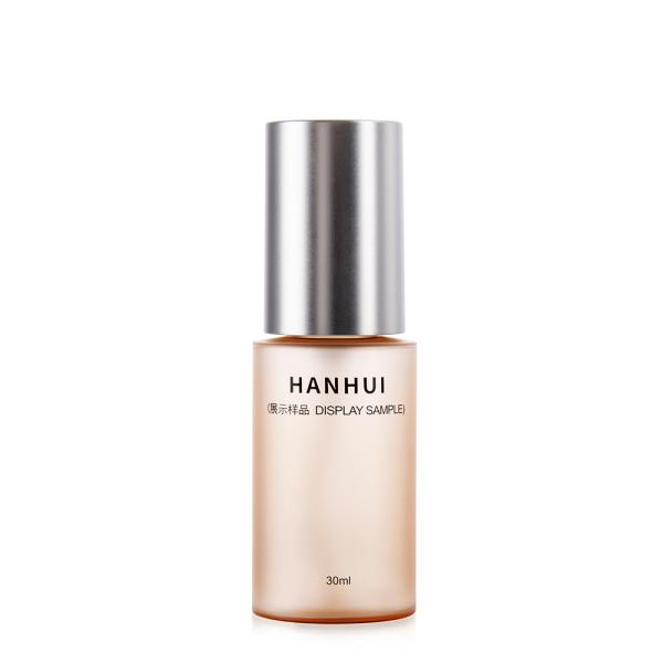 China 30ML Fine Mist Clear Plastic Spray Bottles with Silk Printing and Electroplated Cover factory