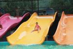 Customized 3 Riders Kids' Water Slides Aqua Park Equipment , Pink / Orange /
