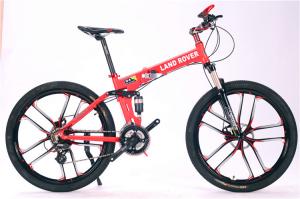 China High grade OEM customized logo Shimano M610 aluminium alloy folding mountain bike with dual suspension factory