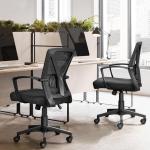 Iron Office Chair with Flip-up Armrests and Maximum Weight Recommendation 275