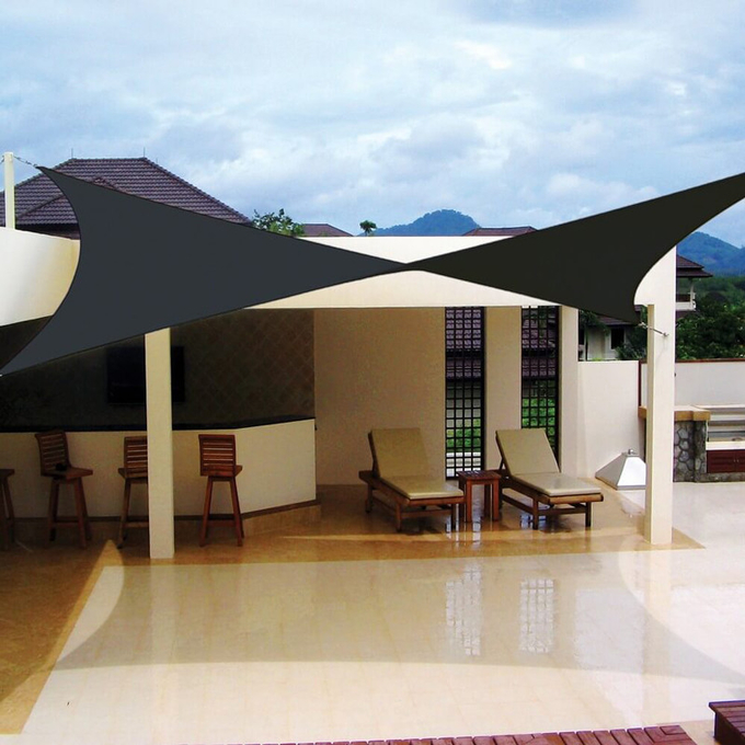 customized size Hdpe shade sail Waterproof Textil Sun Shade Sail Outdoor Pole Fabric Canopy Cloth nets 3