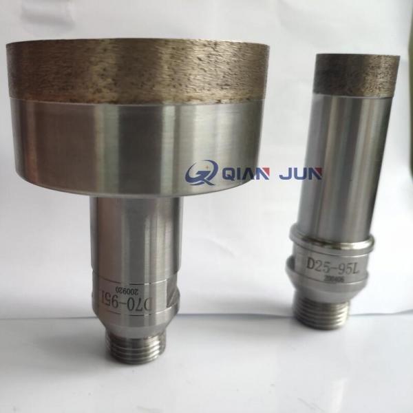 Threaded Shank Diamond Glass Drill Bits 70 mm diameter For Glass ceramic tile