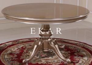 China Dining table wood dining table sets round dining table 6 chairs LS-A613L-2 factory