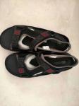Black Mens Beach Flip Flops EVA Bottom Leather Cloth Cover