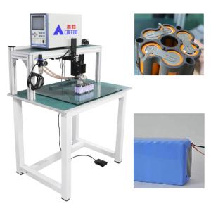 China Semi Automatic Foot Type Pneumatic Battery Tab Welding Machine factory