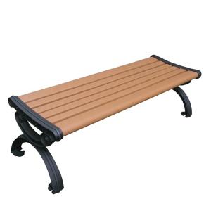 China Antique Garden Furniture Wooden Bench With Sandblasting Zinc Spraying Finish factory