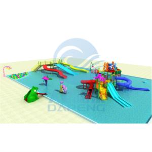 China Children Aqua Park Hill Slide Ground Playground Water Slide Combo Customized factory