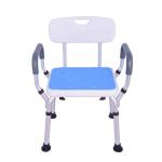 Anti Slip Safest Shower Chair Brushed Aluminum Shower Bench