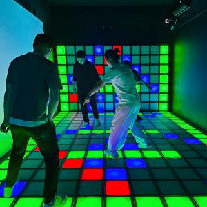 China Led Grid Game Light Indoor Led Touch Gaming Floor Megagrid Interactive Game Activate Games System factory