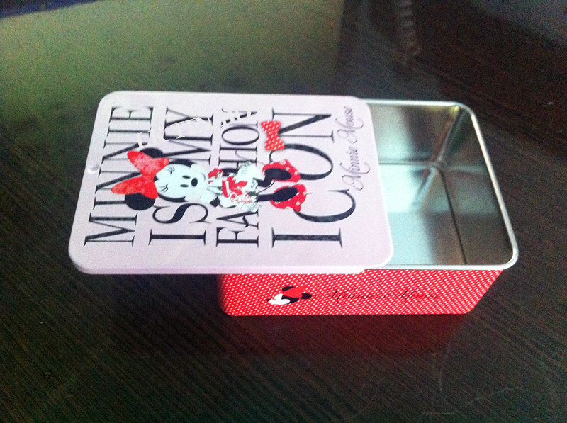 Disney Printed Minnie Small Tin Boxes For Clothes / Cards Storage No Pvc Window