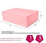 Gift Boxes With Ribbons, Glossy Pink Gift Boxes For Presents, Bridesmaid