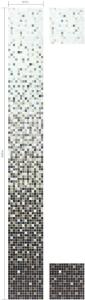 China Black to white variation dressing room decoration mosaic gradation pattern factory