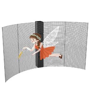 China P7.8 Full Color Window Screen with 800-5500nits Brightness and 65% Transparency For Indoor Use on sale