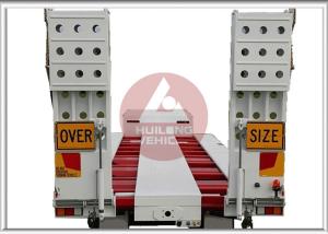 China 100T Heavy Duty Trailer Double Speed , Gooseneck Flatbed Trailer 13000x3000x1550 Mm factory