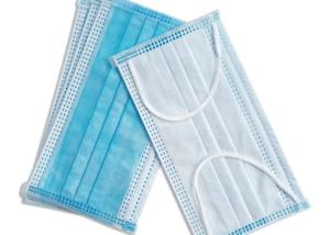 China Nonwoven Protective 3 Ply Disposable Face Mask Waterproof With Ear Loop factory