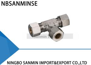 China Brass Compression Fitting Pneumatic Air Fittings 4 , 6 , 8 , 10 12 mm Port Size factory