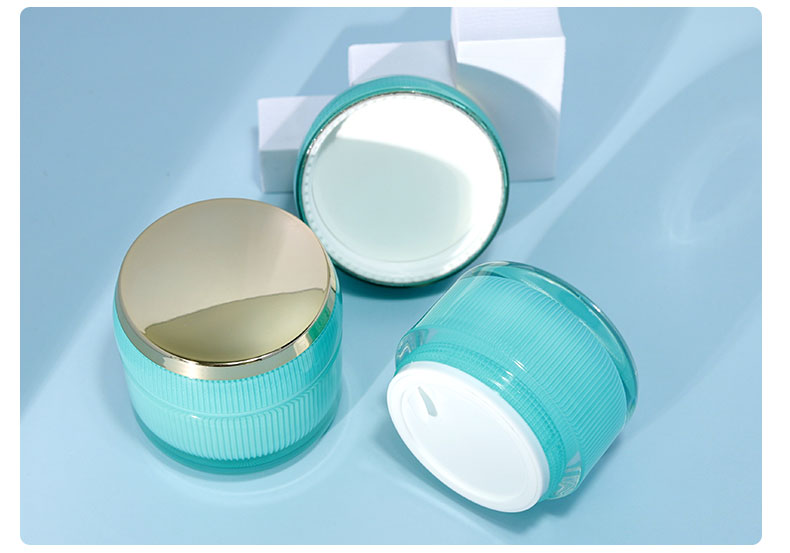 Collar Material Acrylic Double Wall Lotion Jar Round Cap Container for Face Cream and Eye Cream