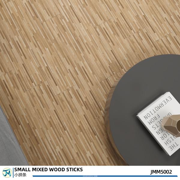 PVC Self Adhesive Small Mixed Wood Effect Sticky Floor Tiles Plank 6inches X 36