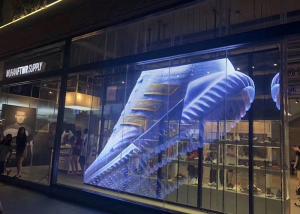 China RGB P3.91 500x1000mm Transparent LED Mesh Screen factory
