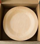 9 Inch Bamboo Wooden Plates Kitchen Untensils Natural Round