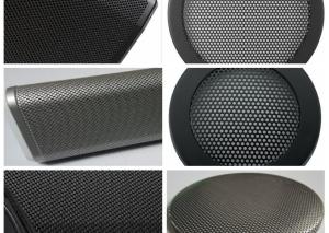 China Black Hexagonal Perforated Metal Speaker Grill Mesh SS 0.5mm Thickness factory