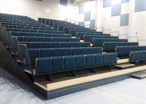 China Rise Mounted Retractable Grandstand With Leather / Fabric Upholstery factory