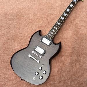 China New style custom SG electric guitar, the burst tiger Flame Maple Top &amp; Rosewood Fingerboard SG electric guitar, free shi factory