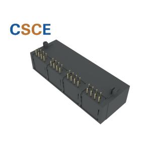 Female Socket RJ45 Modular Jack 8 Pin 8 Contacts Black / Yellow Color For