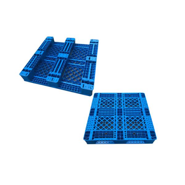 Virgin PP Rackable 1111 Blue Plastic Pallets With 3 Skids For Shelves Forklift ,