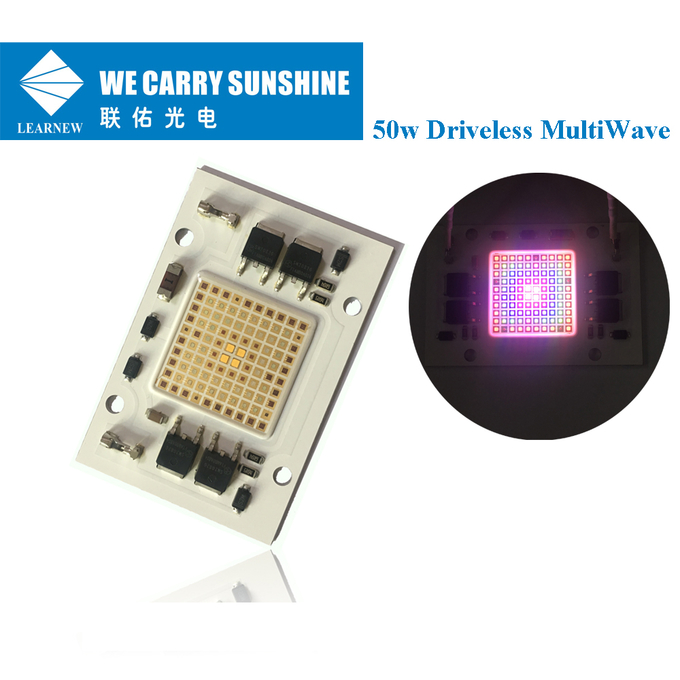 80-100umol/s AC 220V COB LED 40*60mm 50 watt COB LED Low Thermal Resistance 2