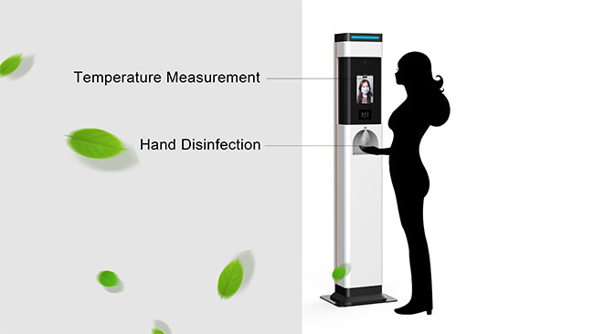 IP65 Automatic Hand Sanitizer Dispenser IR Thermometer For Supermarkets