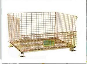 China Heavy duty metal wire mesh pallet cage factory