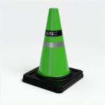 Elite Green Safety PVC Traffic Cone Marking Road Hazardous Areas Enhanced