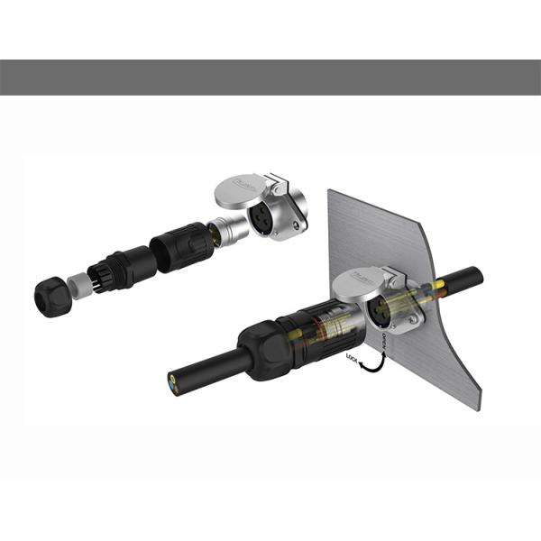 3Pin Automotive Electrical Connector IP67 Waterproof DC Power Jack for Power