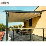 Retractable Modern Aluminum Pergola Waterproof Canopy Shade Cover Slide On Wire