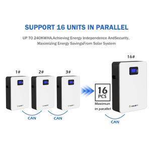 China ASGOFT 6000 Cycle Time 95% DOD household powerwall 51.2v100ah 5.12kwh lifepo4 lithium battery factory