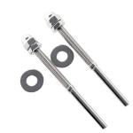 Polished 316 Stainless Steel Cable Railing Swage Threaded Stud Tension End