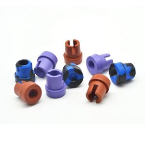 China Purple Silicone Stopper 13mm 16mm Test Tube Stopper With Hole factory