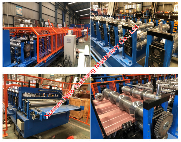 European popular roofing panel roll forming machine, for trapezoid profile, used in France
