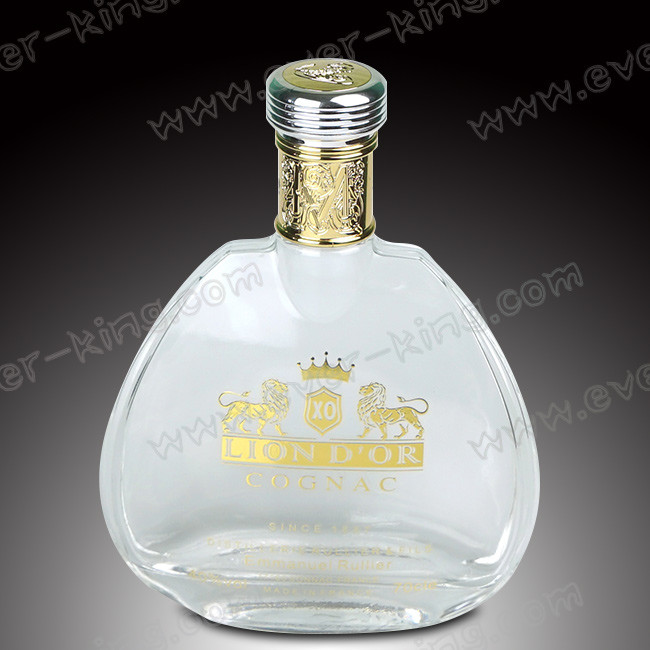 Plastic Cap Transparent 750ml Alcohol Bottle For Spirit