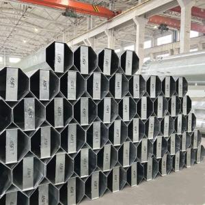China 8 Sides Octagonal Galvanized Steel Post Transmission 45FT Steel Electric Pole factory