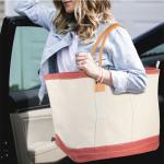 Coral XL Womens Beach Bag Tote Utility Luxury Sandless Structured Sturdy
