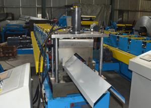 China 0.8mm Metal Roofing Ridge Cap Roll Former Equipment Garage Door Roll Forming Machine factory