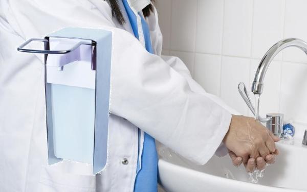 1000ml Aluminum Hospital Elbow Hand Sanitizer Dispenser Wall Mounted 1.2mm
