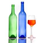 750ml Clear Amber Round Shape High White Glass Material Custom Design Wine