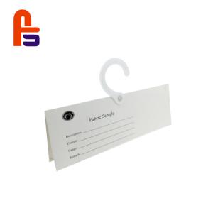 Textile Fabric Swatch Sample Display White Printed PaperCustom Cardboard Hangers