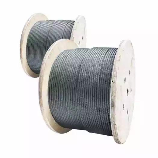 AiSi Standard Lubricant Grease 6*19W Iwr/6X19W Iwrc 14mm Steel Wire Rope for